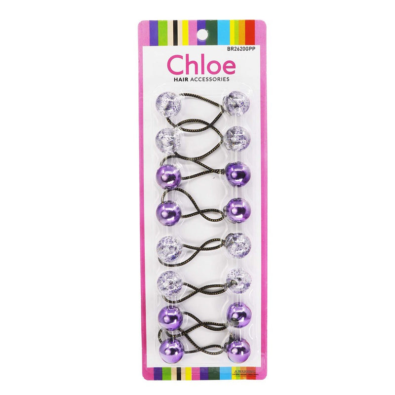 CHLOE  8pcs Twin Beads Ponytailers 20mm