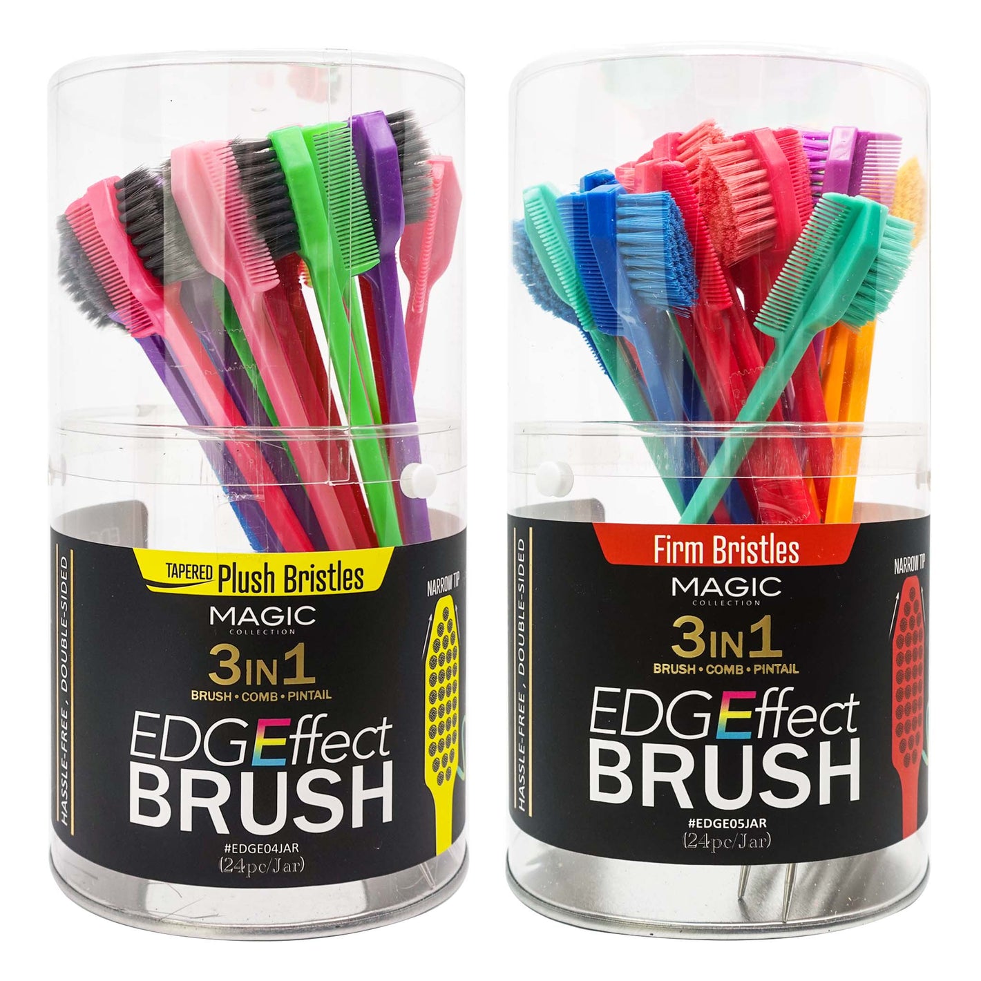 MAGIC COLLECTION 3 In 1 Edge Effect Brush [24pc/Jar]