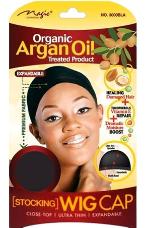 MAGIC COLLECTION Stocking Wig Cap 2pcs with Argan Oil Treated