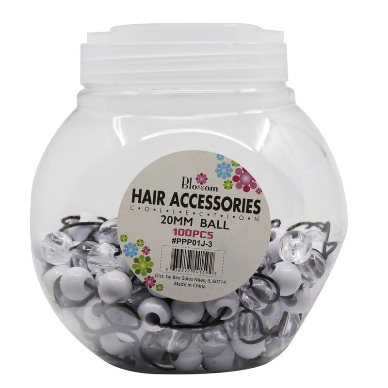 MAGIC COLLECTION 20 mm Ball Ponytailers 100pcs in Jar