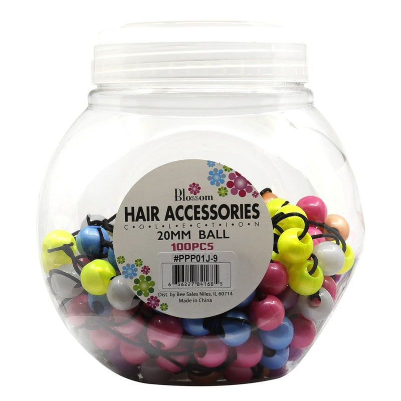 MAGIC COLLECTION 20 mm Ball Ponytailers 100pcs in Jar