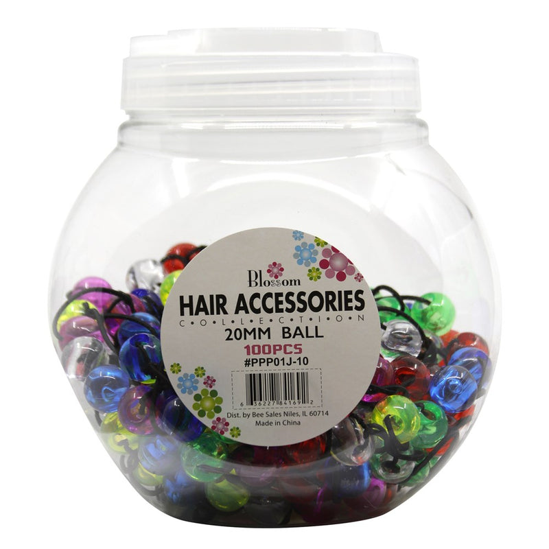 MAGIC COLLECTION 20 mm Ball Ponytailers 100pcs in Jar