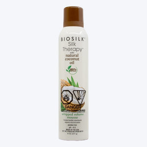 BIOSILK Silk Therapy Natural Coconut Oil Whipped Volume Mousse (8oz)