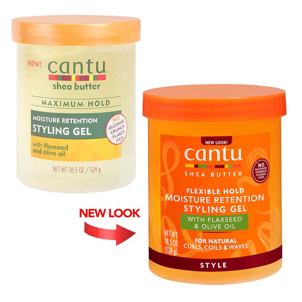 CANTU Moisture Retention Styling Gel with Flaxseed & Olive Oil (18.5oz)