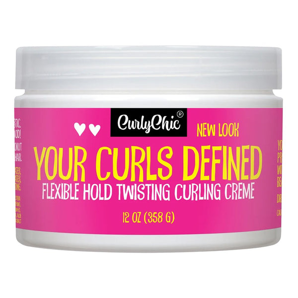 CURLY CHIC Your Curls Defined Flexible Hold Twisting Curling Creme (12oz)