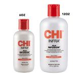Two bottles of CHI Infra Silk Infusion on a white background