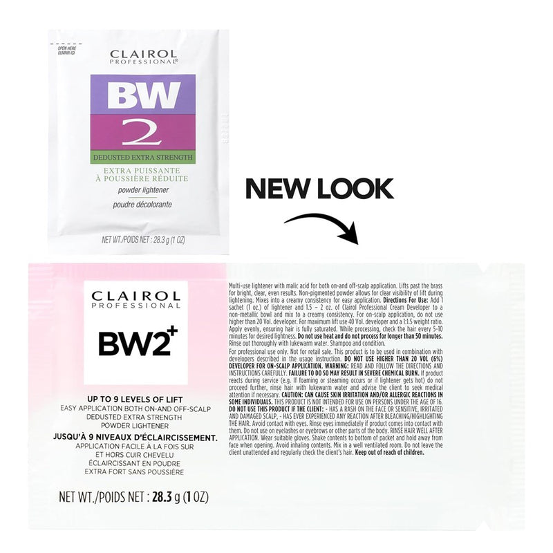 CLAIROL BW2+ Dedusted Extra Strength Powder Lightener  Packet (1oz)