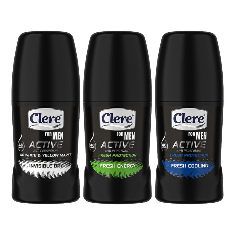 CLERE Mens Roll On Deodorant (50ml/1.69oz)