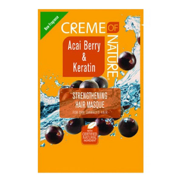 CREME OF NATURE Acai Berry & Keratin Strengthening Hair Masque Packet (1.75oz)