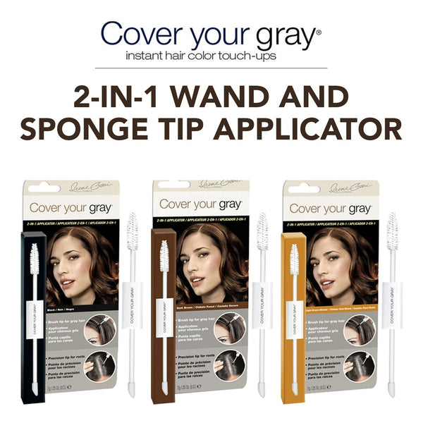 COVER YOUR GRAY 2-IN-1 Wand and Sponge Tip Applicator