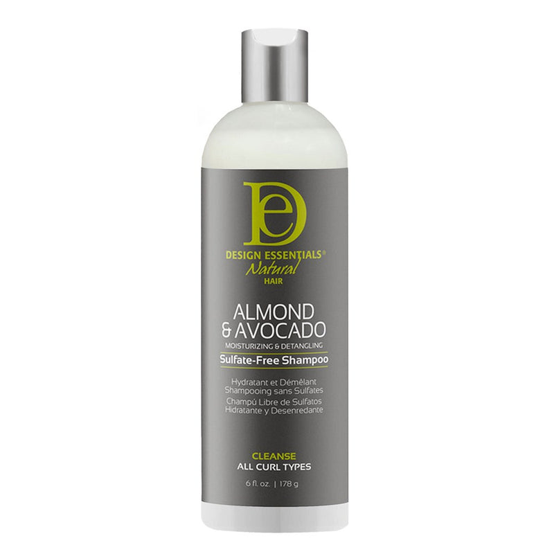 DESIGN ESSENTIALS Almond & Avocado Moisturizing & Detangling Sulfate-Free Shampoo