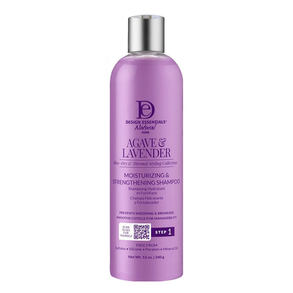 DESIGN ESSENTIALS Agave & Lavender Moisturizing & Strengthening Shampoo (12oz)