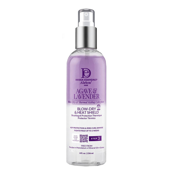 DESIGN ESSENTIALS Agave & Lavender Blow-Dry & Heat Shield (8oz)