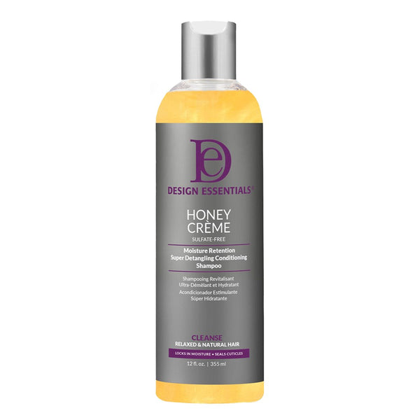 DESIGN ESSENTIALS Honey Creme Moisture Retention Super Detangling Conditioning Shampoo (12oz)