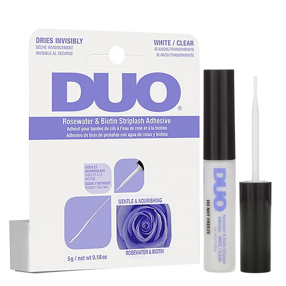 DUO Rosewater & Biotin Striplash Adhesive [White/Clear] (0.18oz/5g)