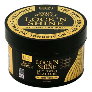 EBIN Braid Formula Lock'n Shine Loc, Twist, Braid Gel [Extreme Firm Hold]