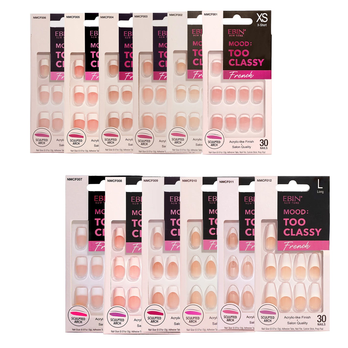 EBIN Mood Too Classy French Nail Tips