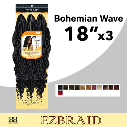 EZBRAID Ezcrochet 3X Bohemian Locs (18inch)