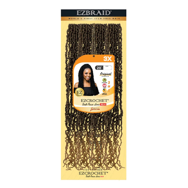 EZBRAID Ezcrochet 3X Soft Faux Locs Micro Braid (20inch)