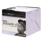Graham Beauty Black Wrapp-It Styling Strips retail box, 40 count, 3.5 x 2.