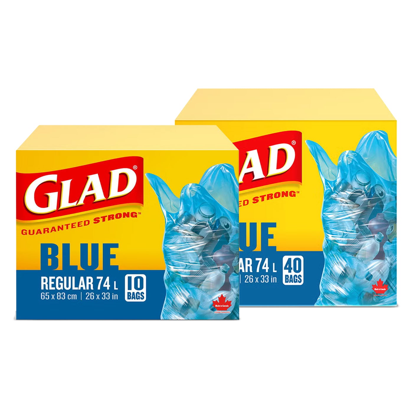 GLAD Blue Recycling Bag [Regular 74L, 65X83 cm]