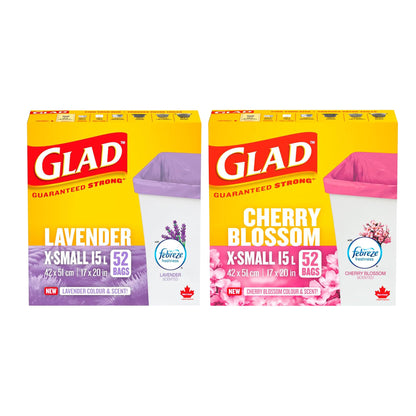GLAD Scented Garbage Bag Extra Small 15L (52ct)