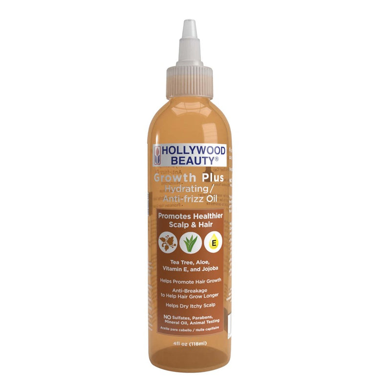 HOLLYWOOD BEAUTY Growth Plus Hydrating & Anti-frizz Oil (4oz)