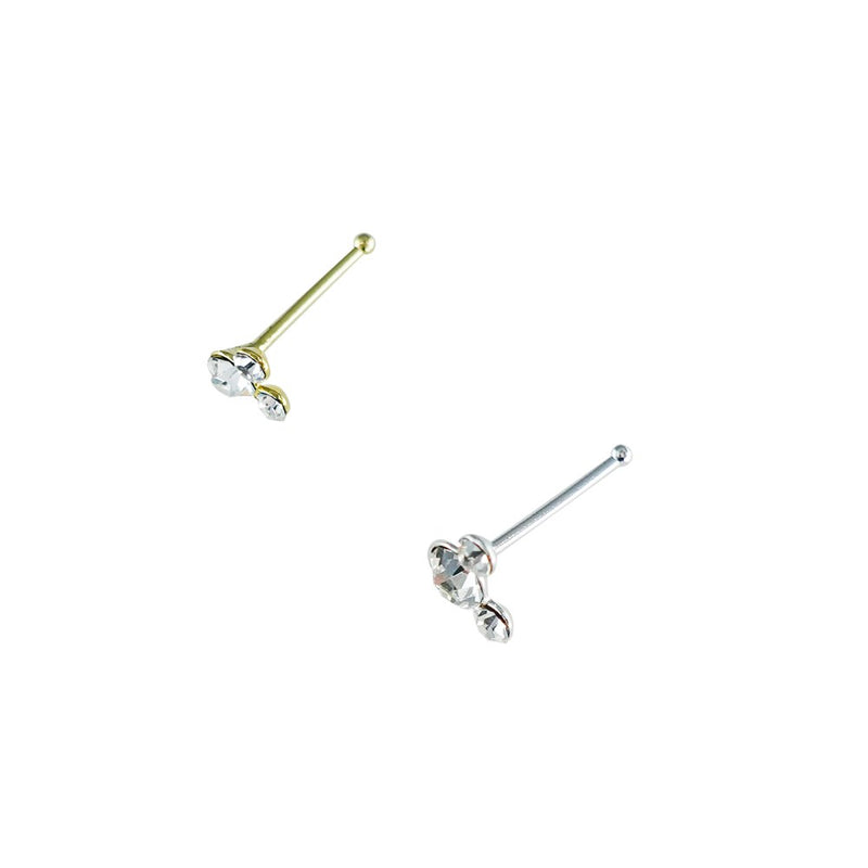 INTERVISION 925 Stering Silver Nose Stud w/tip NP19009-1 (20pcs)