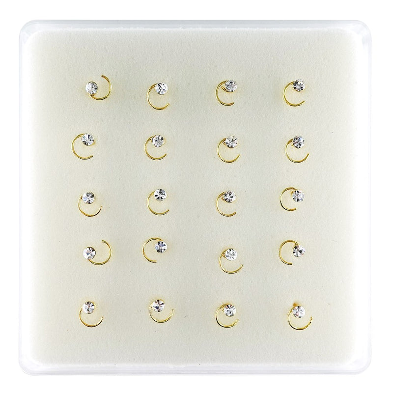 INTERVISION 925 Stering Silver Nose Stud w/tip NP19009-6 (20pcs)