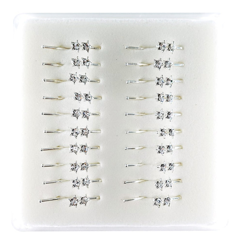 INTERVISION 925 Stering Silver Nose Stud clip on NP19009-7 (20pcs)