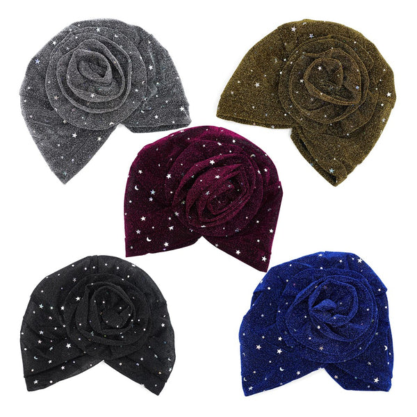 INTERVISION Fashion Turban Head Wrap 60045 #Star