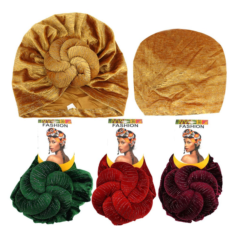 INTERVISION Pre Tied Turban Head Wrap