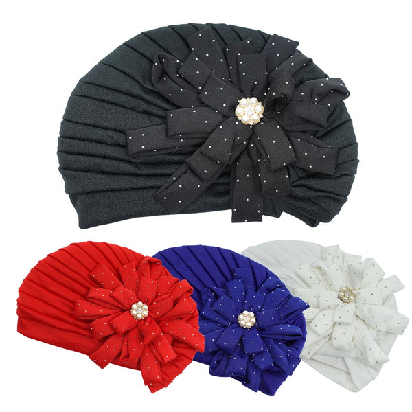 INTERVISION Fashion Turban Head Wrap 60057 #Pearl