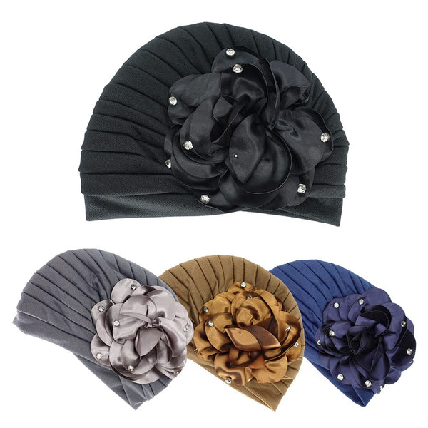 INTERVISION Fashion Turban Head Wrap 60070 #Rhinestone