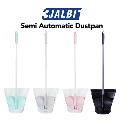Semi-automatic dustpan with JALBIT branding on a white background