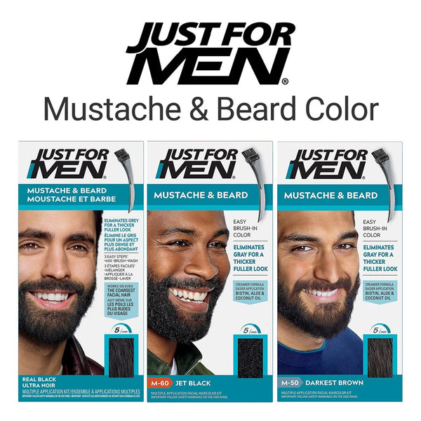 JUST FOR MEN Mustache & Beard Brush-In Color