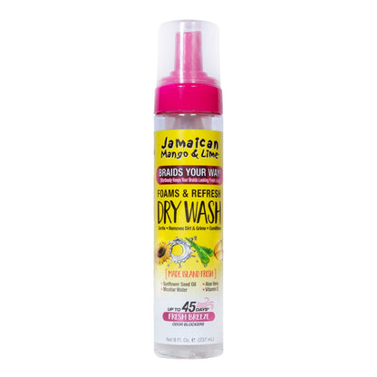 JAMAICAN MANGO & LIME Braids Your Way Foam & Refresh Dry Wash
