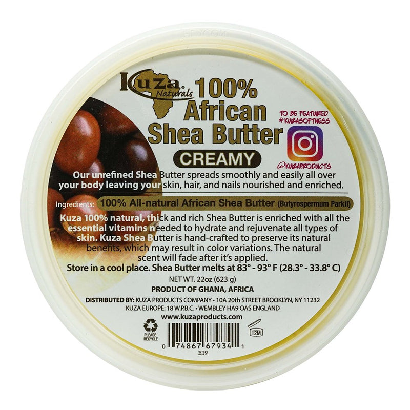 KUZA 100% Pure African Shea Butter Yellow [Creamy]