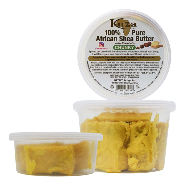 KUZA 100% Pure African Shea Butter Yellow [Chunky]