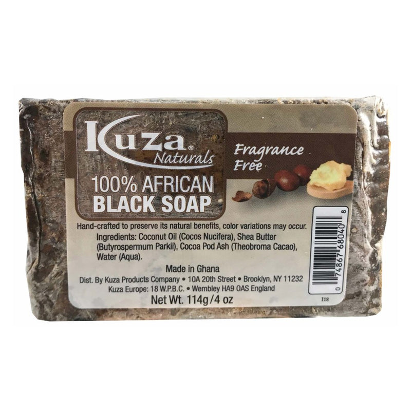 KUZA 100% African Black Soap (4oz)