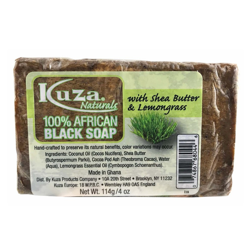 KUZA 100% African Black Soap (4oz)