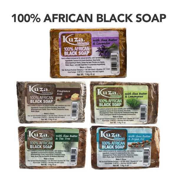 KUZA 100% African Black Soap (4oz)