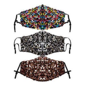 KIM & C Large Seuquin Earloop Face Mask