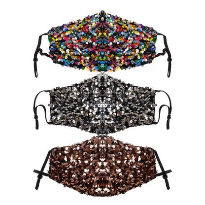 KIM & C Large Seuquin Earloop Face Mask