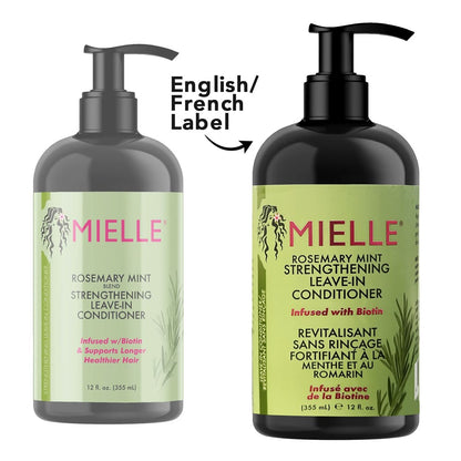 MIELLE Rosemary Mint Strengthening Leave In Conditioner (12oz)