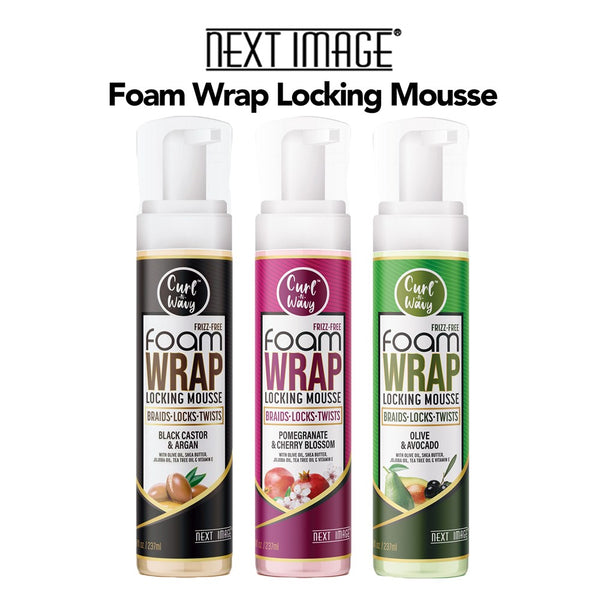 NEXT IMAGE Curl & Wavy Foam Wrap Locking Mousse (8oz)