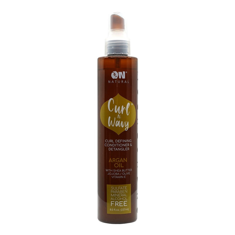 ON NATURAL Curl & Wavy Argan Conditioner & Detangler (8oz)