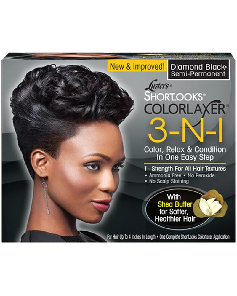 PINK Shortlooks Colorlaxer Relaxer Kit [Diamond Black]