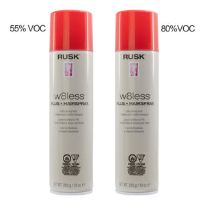 RUSK W8less Plus Hairspray Extra Strong Hold (10oz)