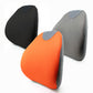orange, black, grey back support cushion on the white background